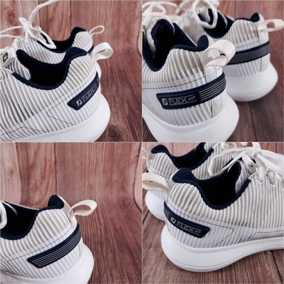 FootJoy FJ Flex XP Mens Size 8 M White Gray Spikeless Golf Shoes Sneakers 56250 - Picture 10 of 15